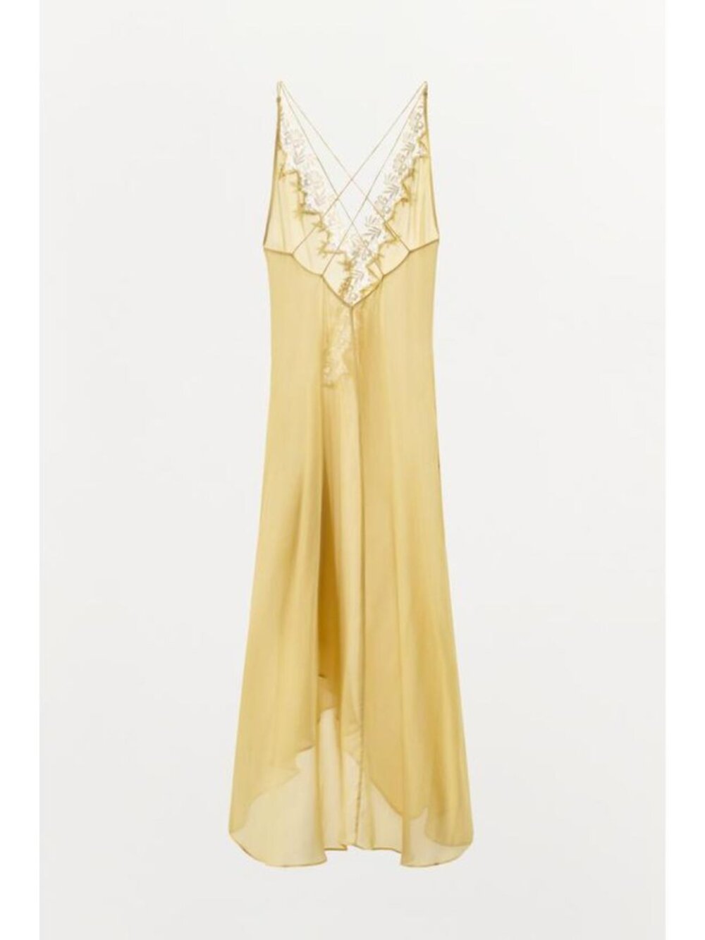 ZARA RUFFLED LACE GEORGETTE DRESS - Picture 5 of 6